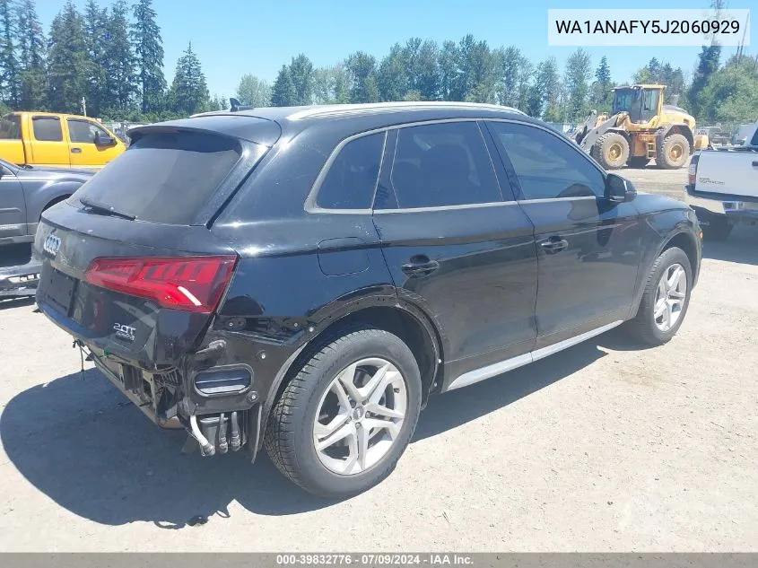 2018 Audi Q5 2.0T Premium/2.0T Tech Premium VIN: WA1ANAFY5J2060929 Lot: 39832776