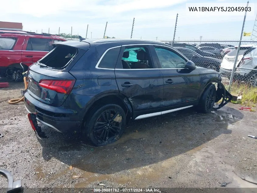 2018 Audi Q5 2.0T Premium/2.0T Tech Premium VIN: WA1BNAFY5J2045903 Lot: 39881762