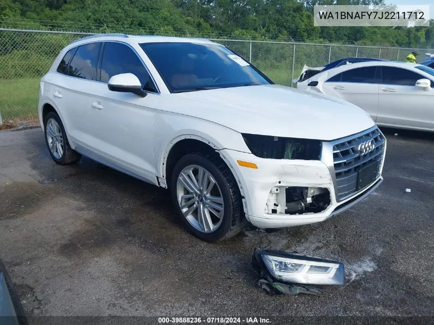 2018 Audi Q5 2.0T Premium/2.0T Tech Premium VIN: WA1BNAFY7J2211712 Lot: 39888236