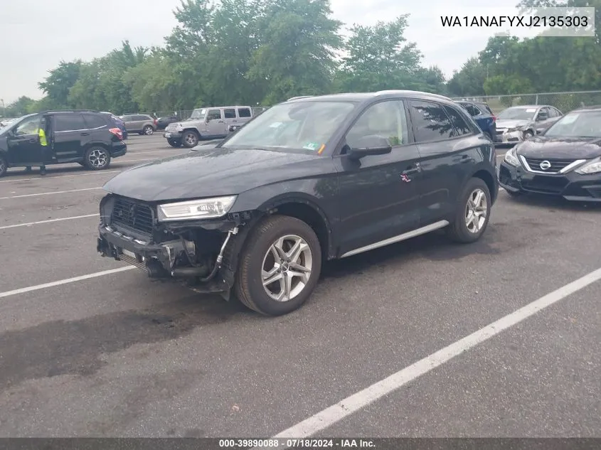 2018 Audi Q5 Premium VIN: WA1ANAFYXJ2135303 Lot: 39890088