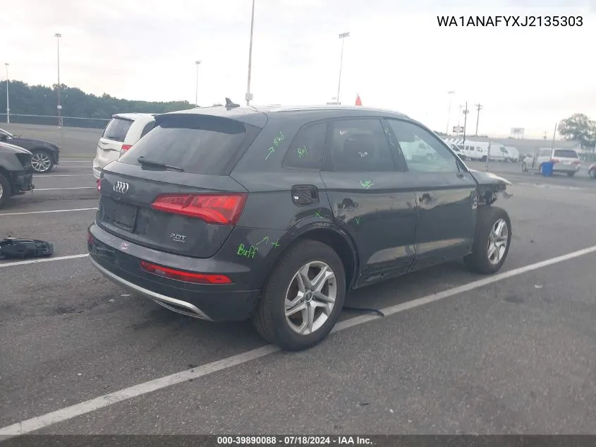 2018 Audi Q5 Premium VIN: WA1ANAFYXJ2135303 Lot: 39890088