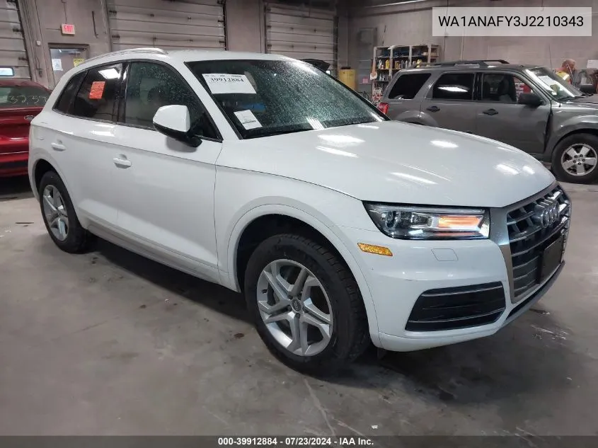 2018 Audi Q5 Premium VIN: WA1ANAFY3J2210343 Lot: 39912884