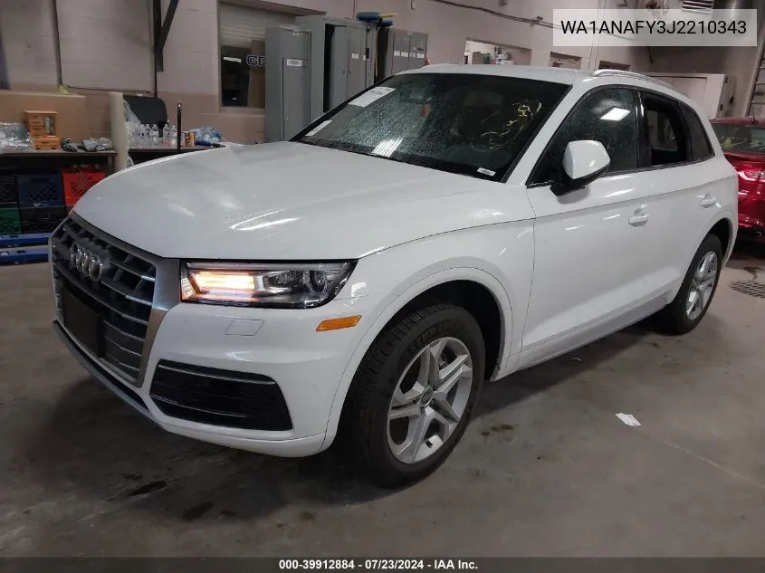 2018 Audi Q5 Premium VIN: WA1ANAFY3J2210343 Lot: 39912884