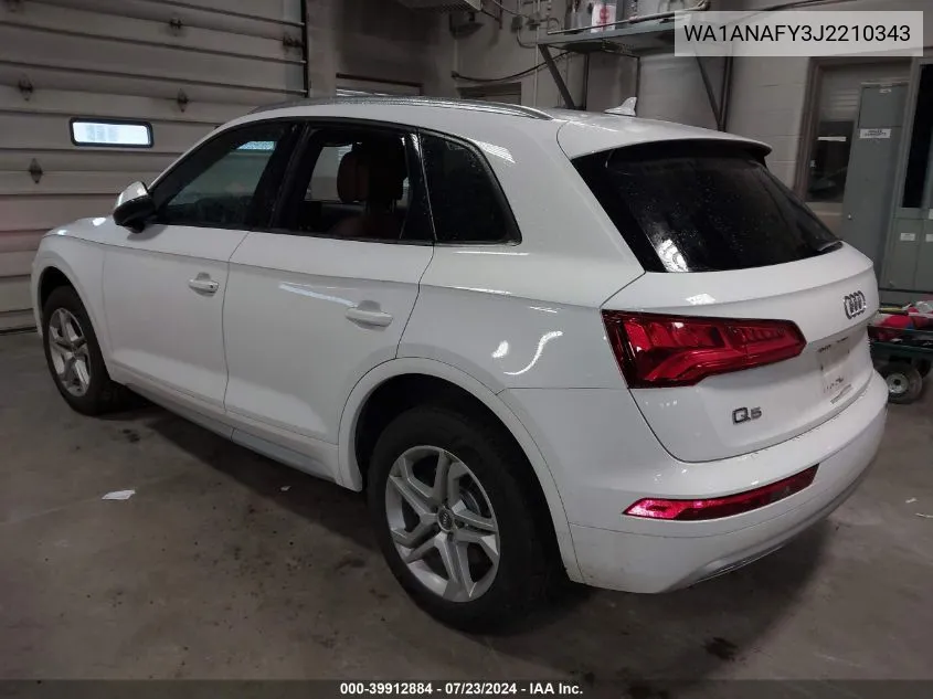 2018 Audi Q5 Premium VIN: WA1ANAFY3J2210343 Lot: 39912884