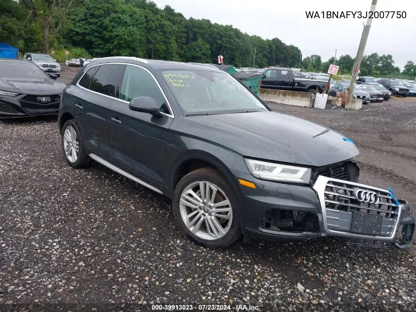 2018 Audi Q5 2.0T Premium/2.0T Tech Premium VIN: WA1BNAFY3J2007750 Lot: 39913023