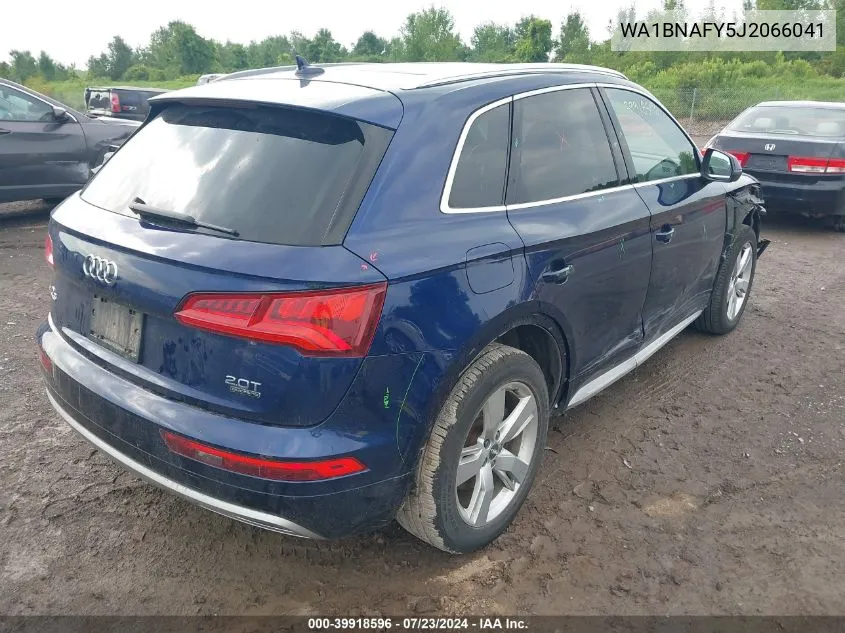 2018 Audi Q5 2.0T Premium/2.0T Tech Premium VIN: WA1BNAFY5J2066041 Lot: 39918596