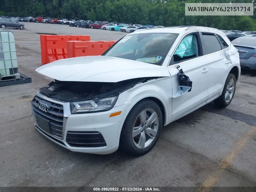 2018 Audi Q5 2.0T Premium VIN: WA1BNAFY6J2151714 Lot: 39925922