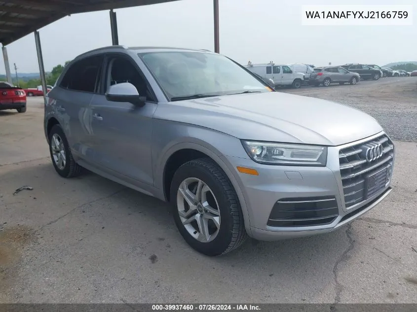 2018 Audi Q5 Premium VIN: WA1ANAFYXJ2166759 Lot: 39937460