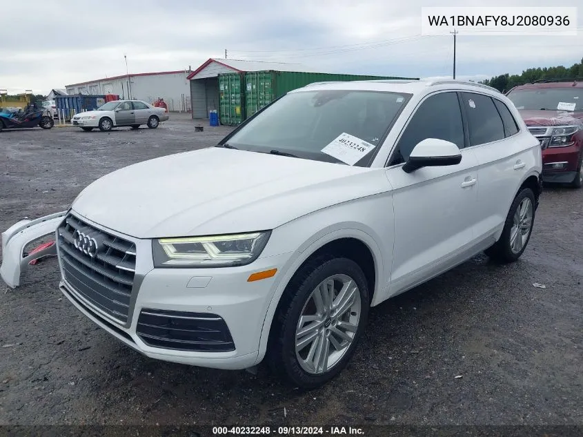 2018 Audi Q5 2.0T Premium/2.0T Tech Premium VIN: WA1BNAFY8J2080936 Lot: 40232248