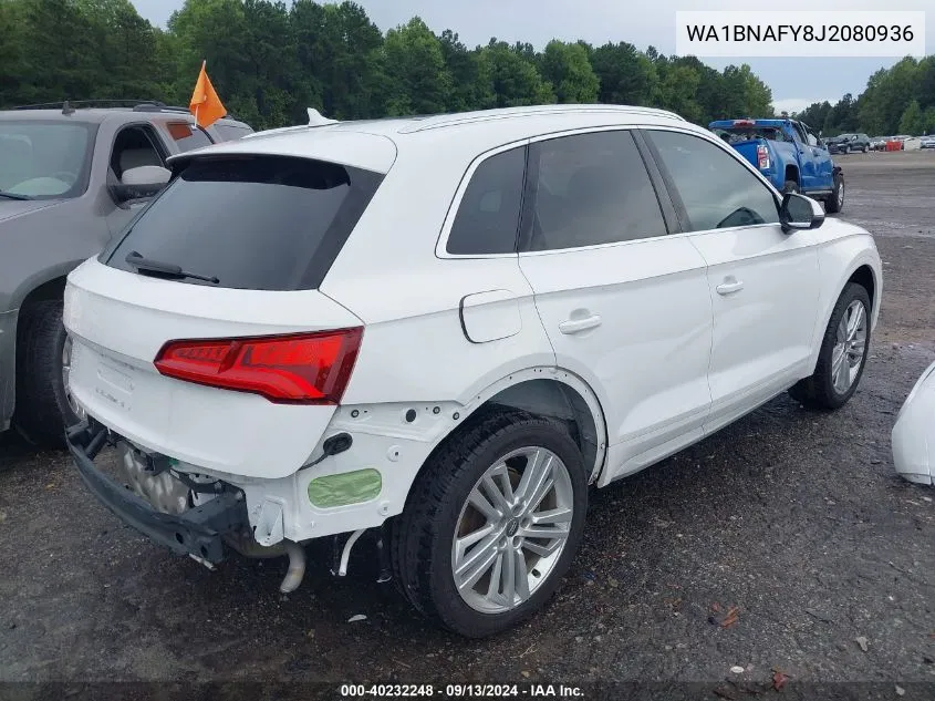 2018 Audi Q5 2.0T Premium/2.0T Tech Premium VIN: WA1BNAFY8J2080936 Lot: 40232248