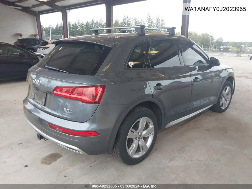 2018 Audi Q5 2.0T Tech Premium VIN: WA1ANAFY0J2023965 Lot: 40252085