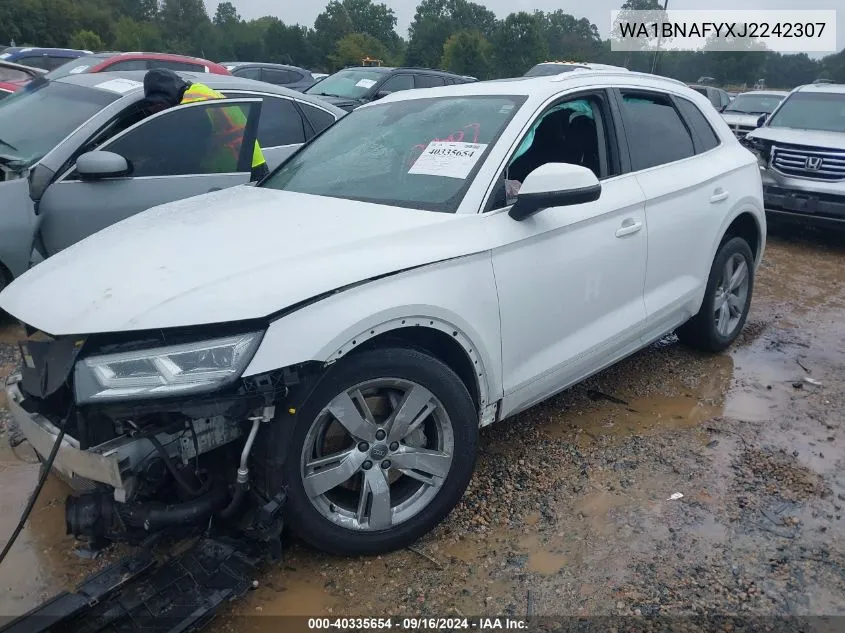 2018 Audi Q5 Premium Plus VIN: WA1BNAFYXJ2242307 Lot: 40335654