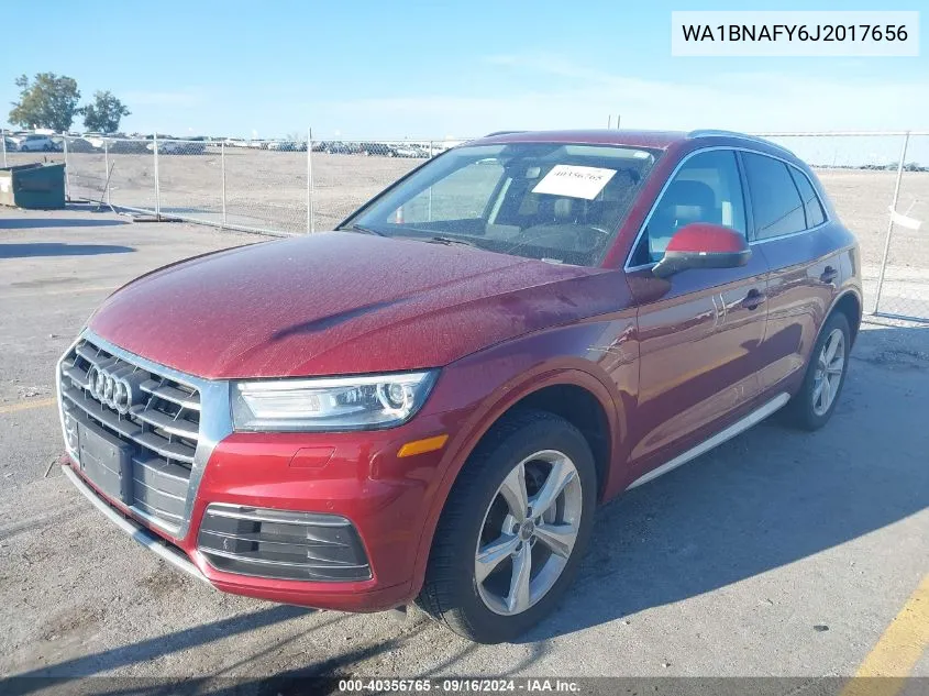 2018 Audi Q5 Premium Plus VIN: WA1BNAFY6J2017656 Lot: 40356765