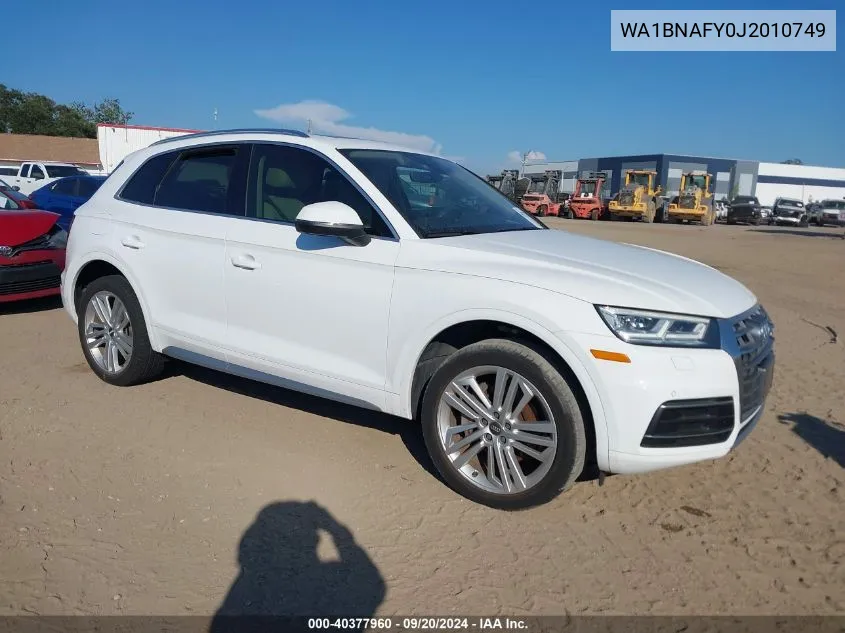 2018 Audi Q5 2.0T Premium/2.0T Tech Premium VIN: WA1BNAFY0J2010749 Lot: 40377960