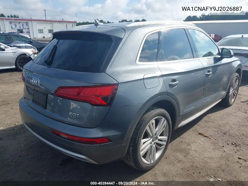 2018 Audi Q5 2.0T Premium/2.0T Tech Premium VIN: WA1CNAFY9J2026887 Lot: 40394447