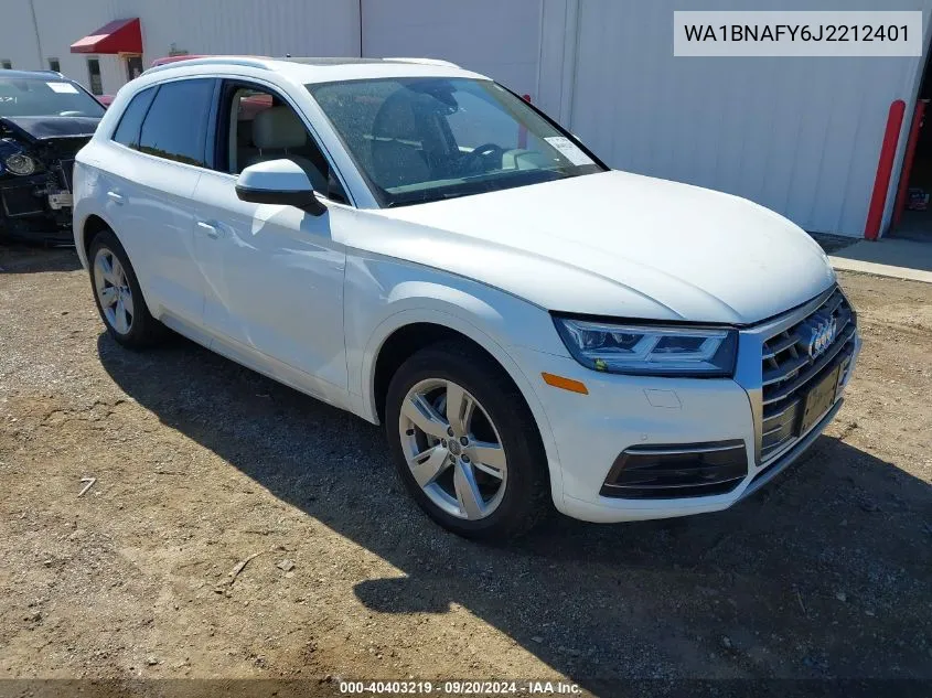 2018 Audi Q5 2.0T Premium/2.0T Tech Premium VIN: WA1BNAFY6J2212401 Lot: 40403219