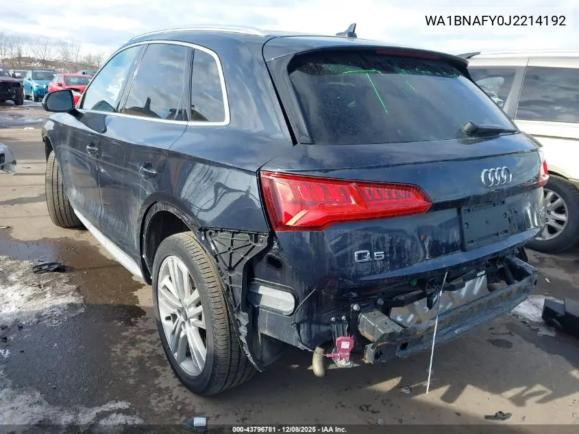 WA1BNAFY0J2214192 2018 Audi Q5 2.0T Premium/2.0T Tech Premium