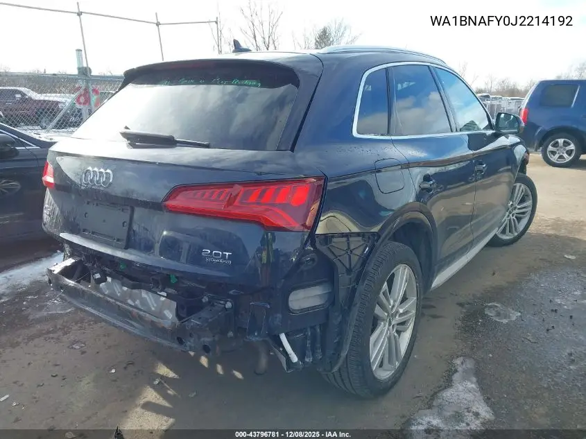 WA1BNAFY0J2214192 2018 Audi Q5 2.0T Premium/2.0T Tech Premium