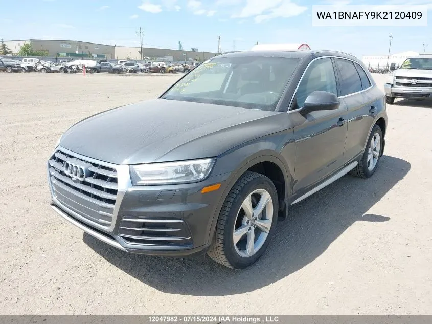 2019 Audi Q5 VIN: WA1BNAFY9K2120409 Lot: 12047982