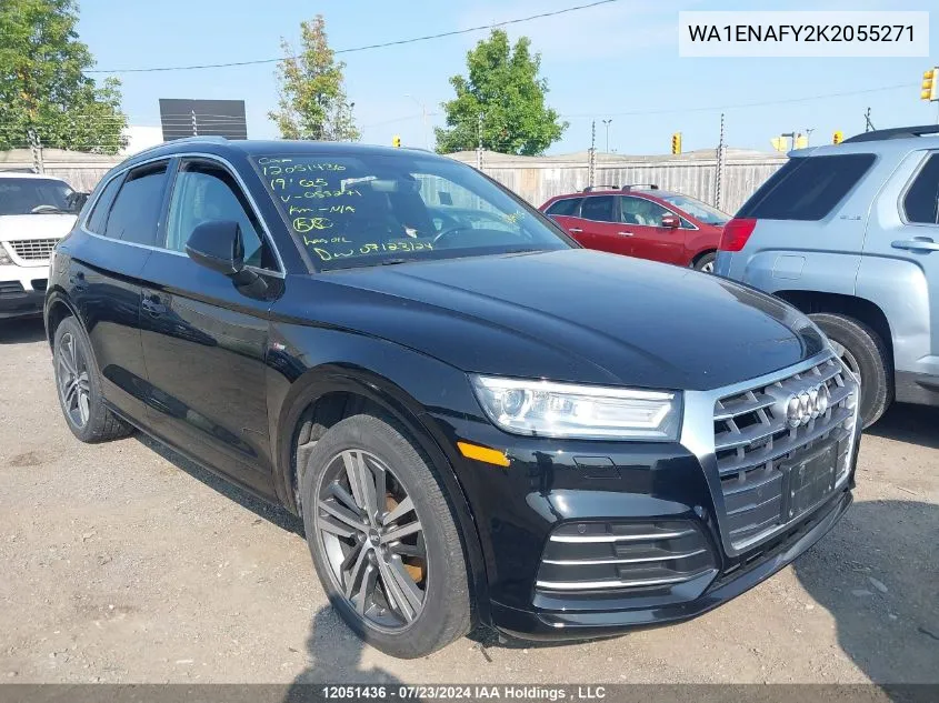 2019 Audi Q5 Progressiv S-Line VIN: WA1ENAFY2K2055271 Lot: 12051436