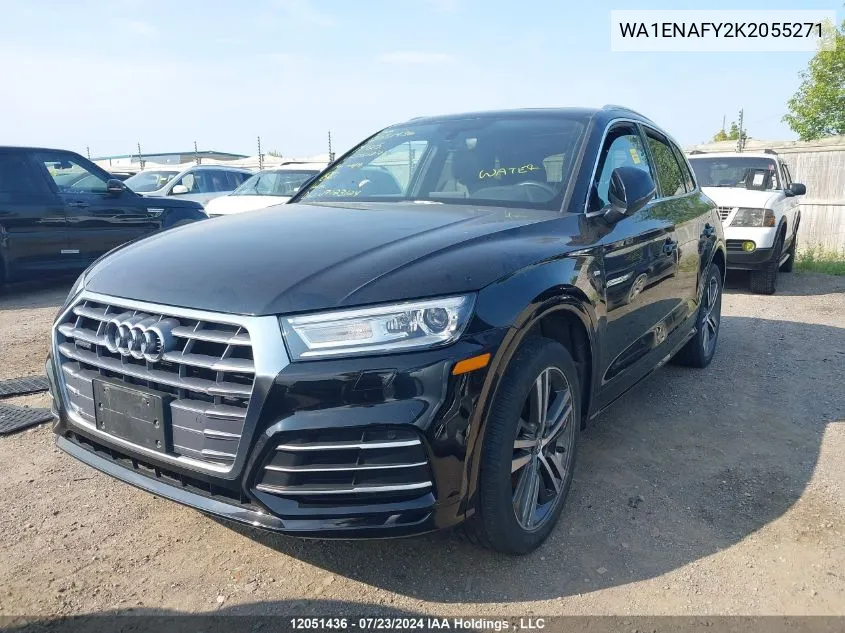 2019 Audi Q5 Progressiv S-Line VIN: WA1ENAFY2K2055271 Lot: 12051436