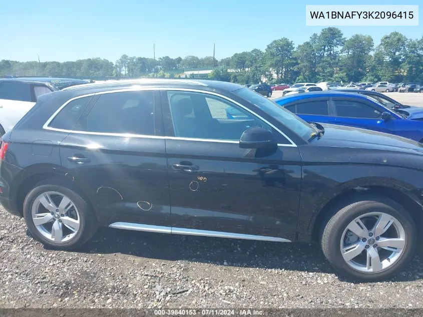 2019 Audi Q5 45 Premium VIN: WA1BNAFY3K2096415 Lot: 39840153