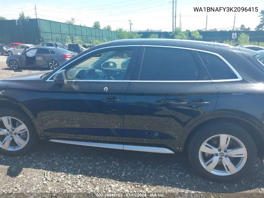 2019 Audi Q5 45 Premium VIN: WA1BNAFY3K2096415 Lot: 39840153