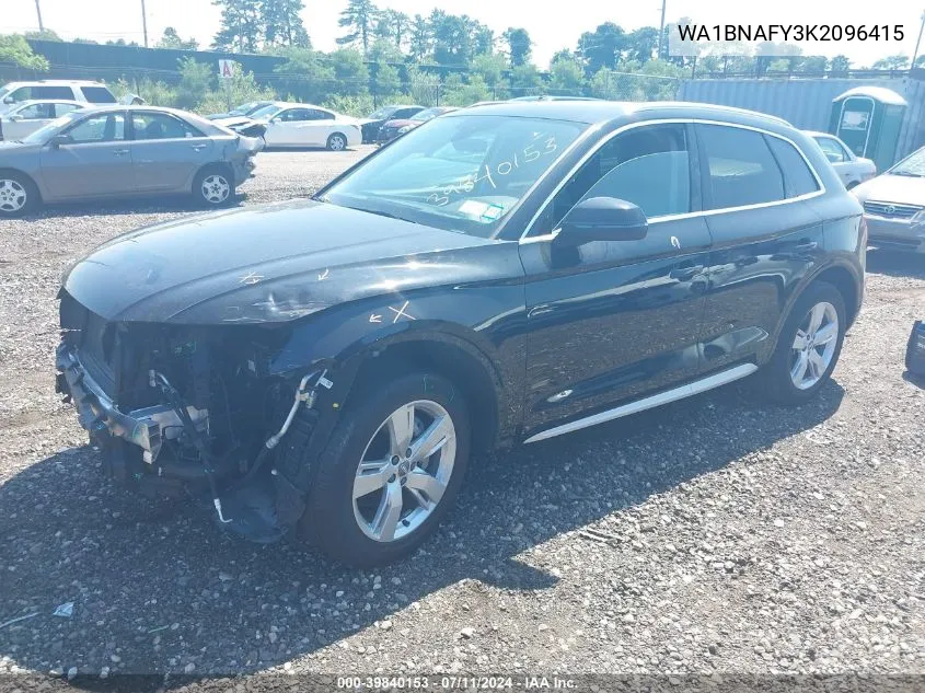 2019 Audi Q5 45 Premium VIN: WA1BNAFY3K2096415 Lot: 39840153