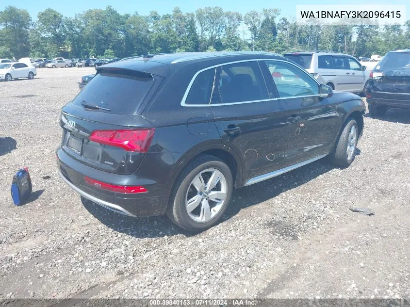 2019 Audi Q5 45 Premium VIN: WA1BNAFY3K2096415 Lot: 39840153