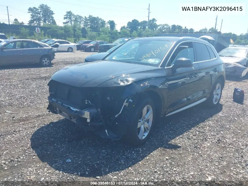 2019 Audi Q5 45 Premium VIN: WA1BNAFY3K2096415 Lot: 39840153