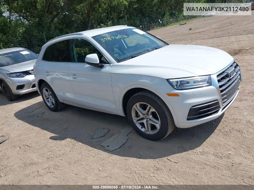 WA1ANAFY3K2112480 2019 Audi Q5 45 Premium