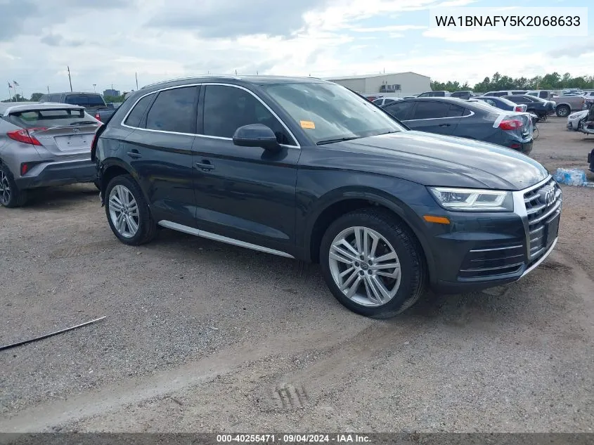 2019 Audi Q5 45 Premium VIN: WA1BNAFY5K2068633 Lot: 40255471