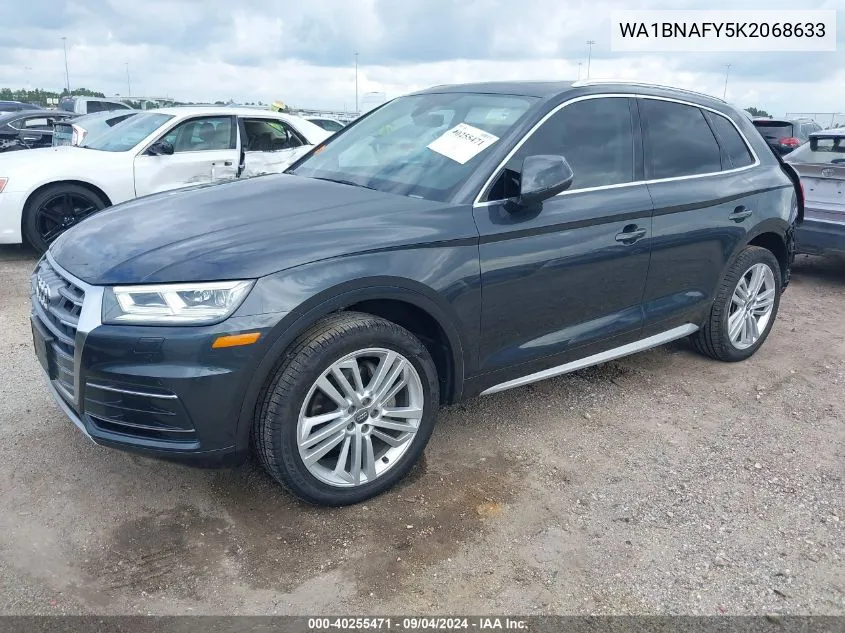 2019 Audi Q5 45 Premium VIN: WA1BNAFY5K2068633 Lot: 40255471