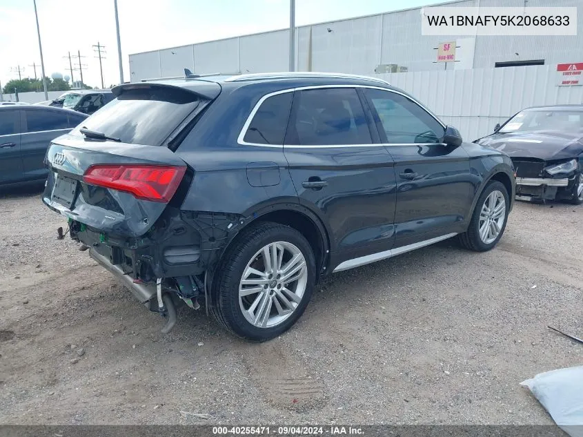 2019 Audi Q5 45 Premium VIN: WA1BNAFY5K2068633 Lot: 40255471