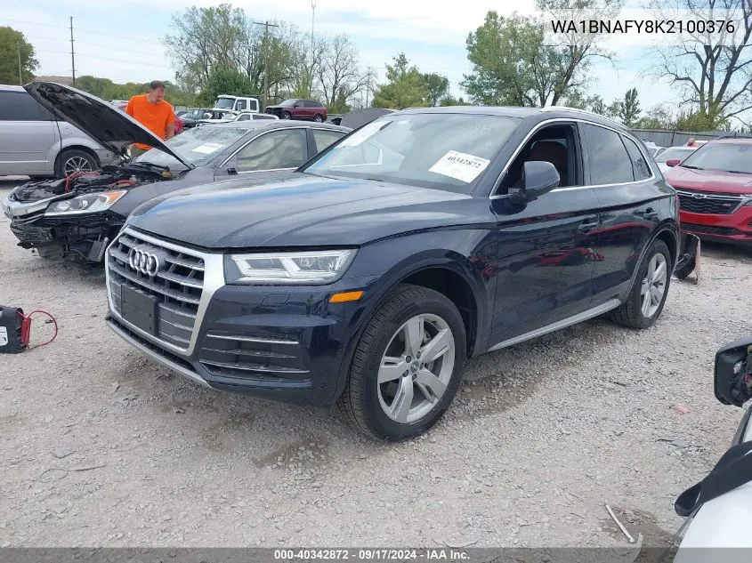 WA1BNAFY8K2100376 2019 Audi Q5 45 Premium