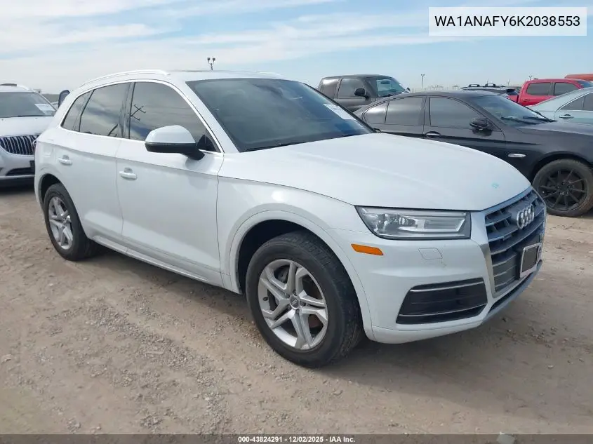 WA1ANAFY6K2038553 2019 Audi Q5 45 Premium