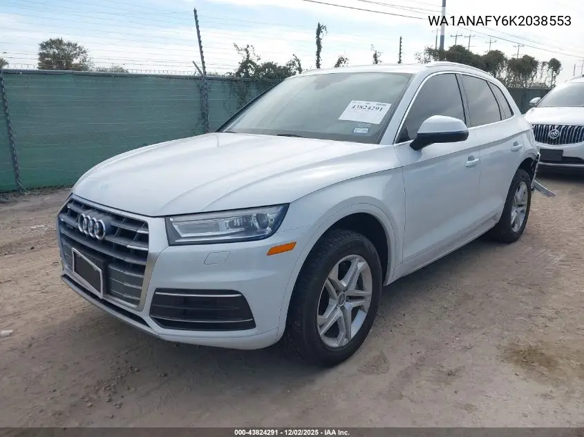 WA1ANAFY6K2038553 2019 Audi Q5 45 Premium