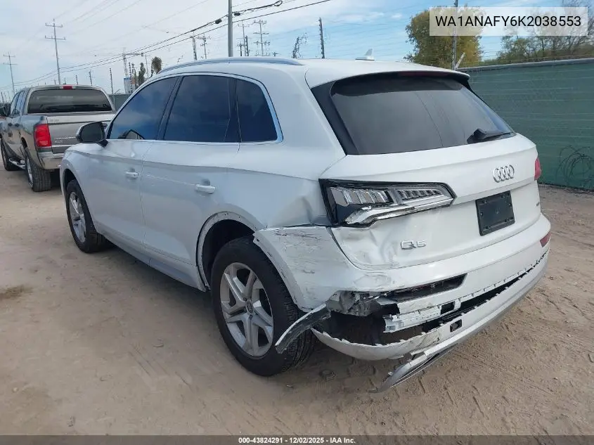 WA1ANAFY6K2038553 2019 Audi Q5 45 Premium