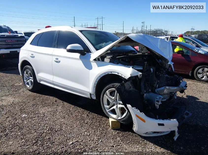 WA1ANAFY8K2092033 2019 Audi Q5 45 Premium
