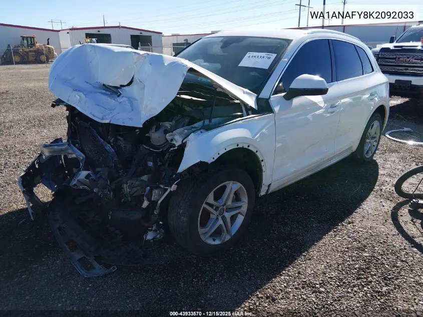 WA1ANAFY8K2092033 2019 Audi Q5 45 Premium