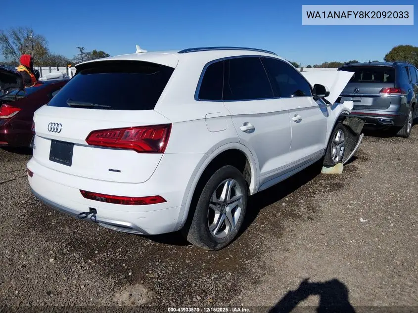WA1ANAFY8K2092033 2019 Audi Q5 45 Premium