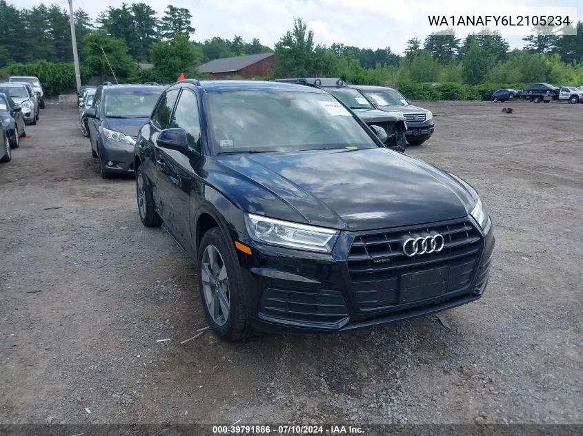 2020 Audi Q5 Premium 45 Tfsi Quattro S Tronic/Titanium Premium 45 Tfsi Quattro S Tronic VIN: WA1ANAFY6L2105234 Lot: 39791886