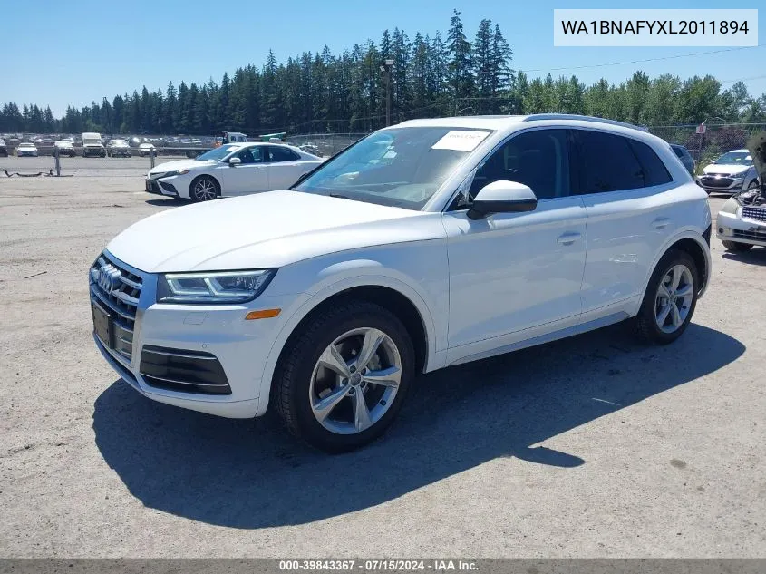 2020 Audi Q5 Premium Plus 45 Tfsi Quattro S Tronic VIN: WA1BNAFYXL2011894 Lot: 39843367