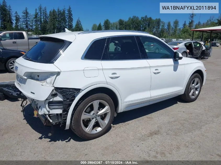 2020 Audi Q5 Premium Plus 45 Tfsi Quattro S Tronic VIN: WA1BNAFYXL2011894 Lot: 39843367