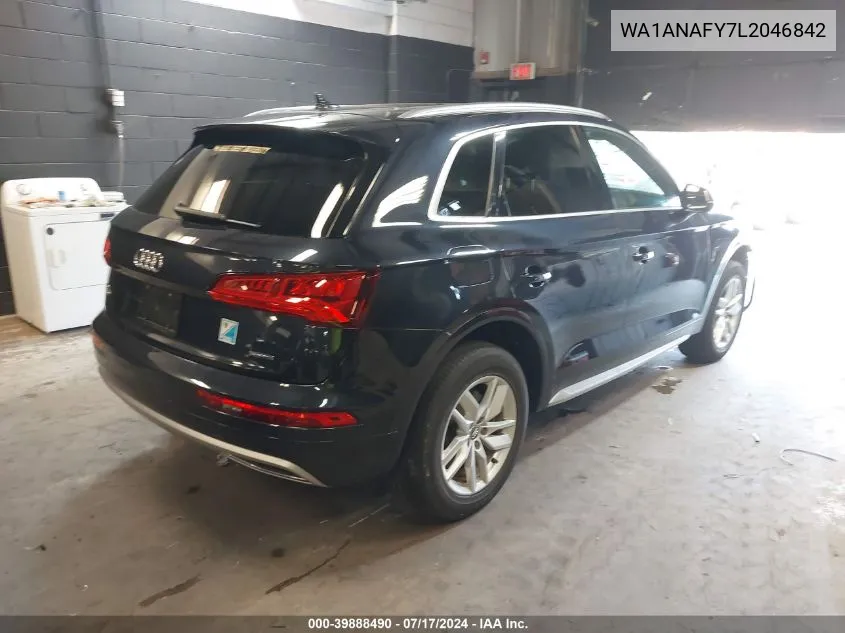 2020 Audi Q5 Premium 45 Tfsi Quattro S Tronic VIN: WA1ANAFY7L2046842 Lot: 39888490