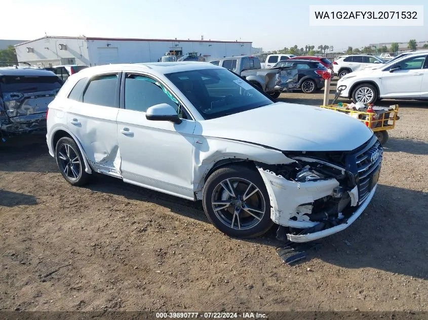 2020 Audi Q5 Premium 55 Tfsi E Quattro S Tronic VIN: WA1G2AFY3L2071532 Lot: 39890777