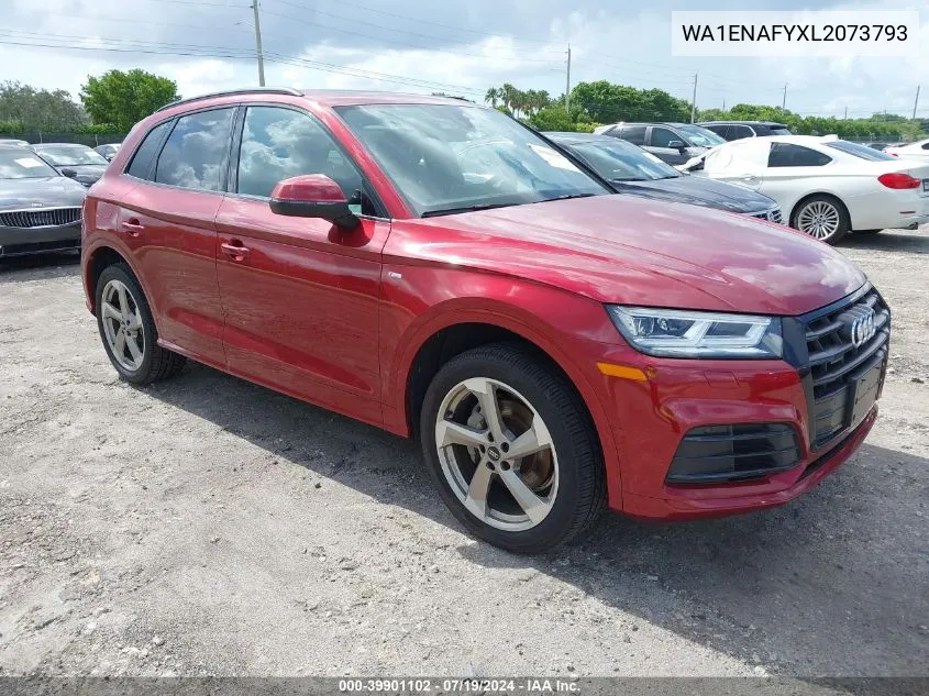 2020 Audi Q5 Titanium Premium Plus VIN: WA1ENAFYXL2073793 Lot: 39901102