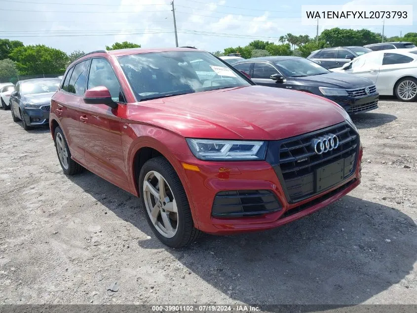 2020 Audi Q5 Titanium Premium Plus VIN: WA1ENAFYXL2073793 Lot: 39901102