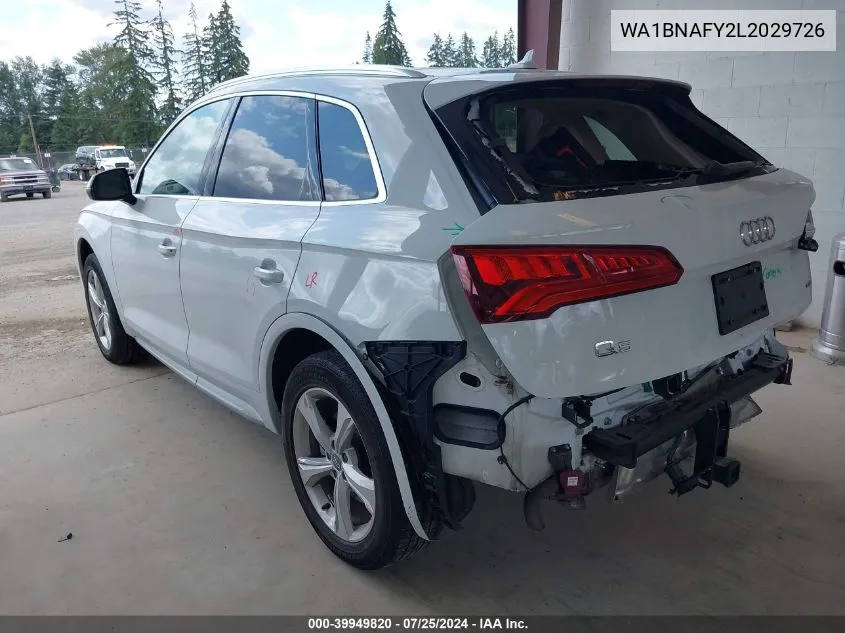 2020 Audi Q5 Premium Plus 45 Tfsi Quattro S Tronic VIN: WA1BNAFY2L2029726 Lot: 39949820