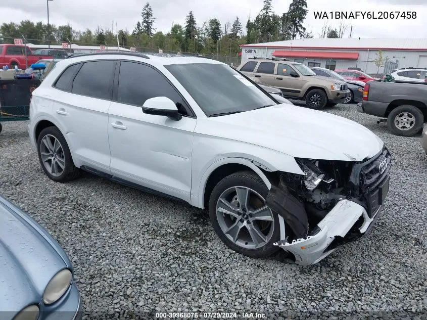 2020 Audi Q5 Premium Plus 45 Tfsi Quattro S Tronic VIN: WA1BNAFY6L2067458 Lot: 39968076